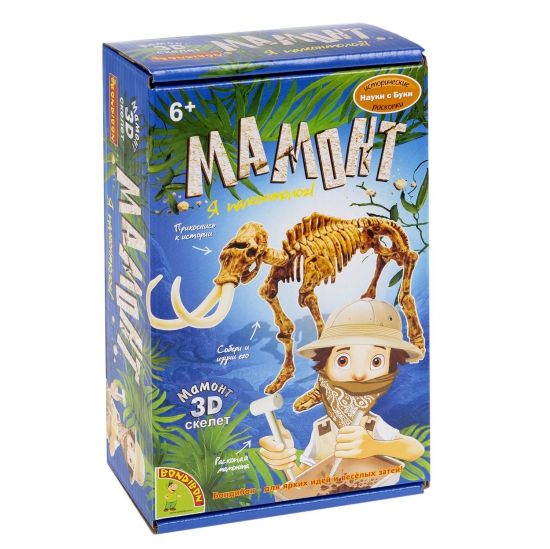 Набор для опытов Bondibon "Мамонт" Французские опыты Науки с Буки - BONDIBON