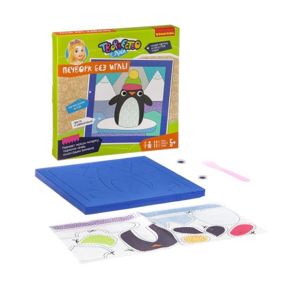 Набор для творчества Bondibon "Печворк без иглы: Пингвин" - BONDIBON