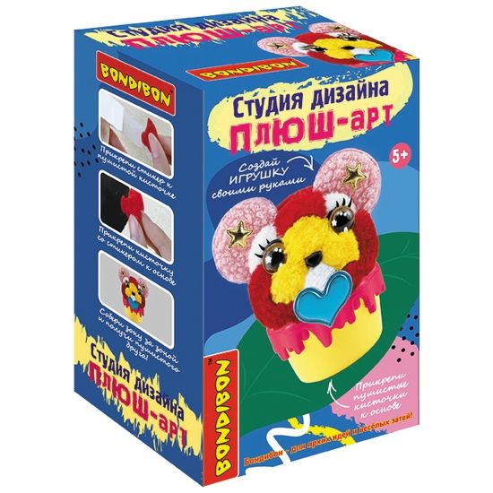 Набор для детского творчества "ПЛЮШ-арт" МИШКА Студия дизайна Bondibon - BONDIBON