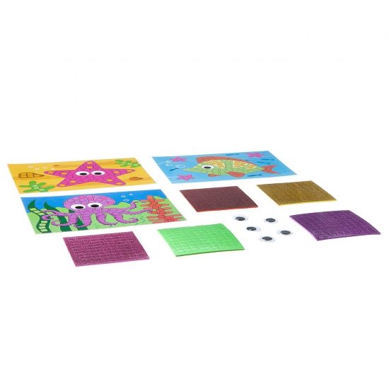 Набор для творчества Bondibon "Блестящая аппликация Морские обитатели" - BONDIBON