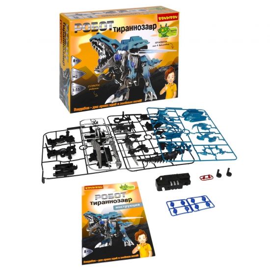 Набор для опытов "РОБОТ ТИРАННОЗАВР", масштаб 1:35, Робототехника с Буки Bondibon - BONDIBON