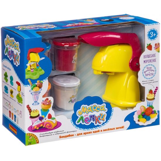 Набор для лепки Bondibon "Волшебное мороженое" трафарет - BONDIBON