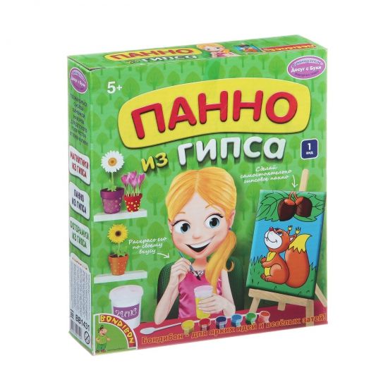 Набор для творчества Bondibon "Панно из гипса для девочек" - BONDIBON