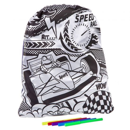 Набор для раскрашивания Bondibon Я Дизайнер "Мешок для сменки" для мальчиков - BONDIBON