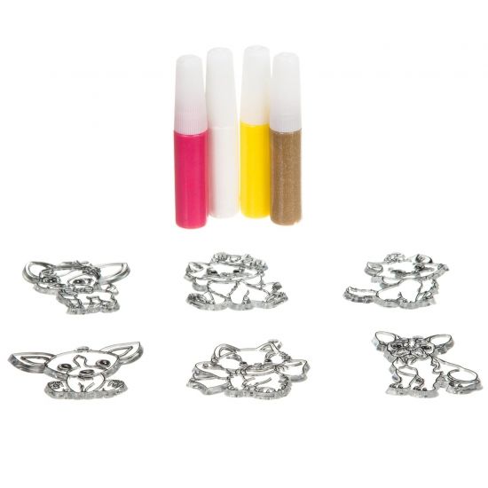 Набор для творчества ВИТРАЖИ "ДОМАШНИЕ ПИТОМЦЫ" 6 подвескок, Творчество с Луки Bondibon - BONDIBON