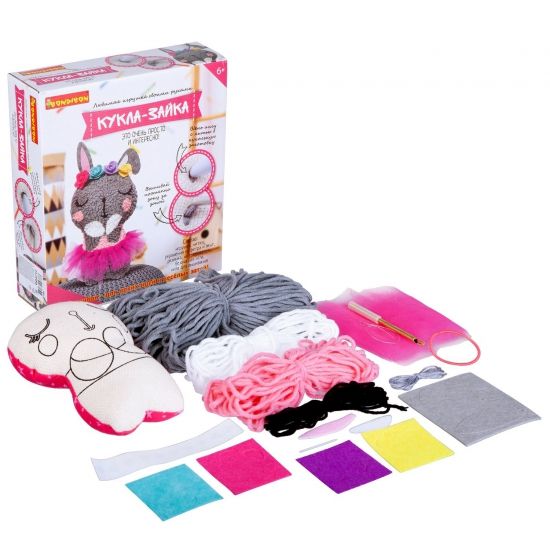 Набор для творчества Bondibon "Любимая игрушка своими руками: Кукла-зайка" - BONDIBON