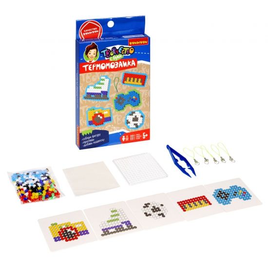 Набор для творчества ТЕРМОМОЗАИКА "ХОББИ" с подвесками для брелоков Творчество с Буки Bondibon - BONDIBON