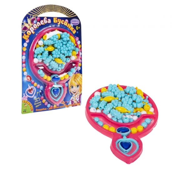 Набор для создания украшений "КОРОЛЕВА БУСИНКА" бусы и браслеты без нити своими руками из 60 деталей, Bondibon - BONDIBON