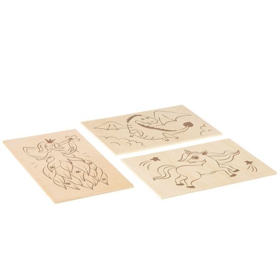 Набор для творчества Bondibon "Основы для выжигания В лесу" 3 шт. Досуг с Буки - BONDIBON