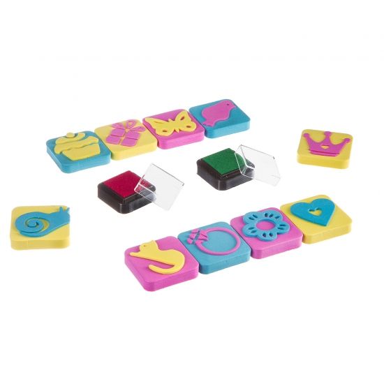 Набор штампов Вondibon для девочек красный/зеленый - BONDIBON