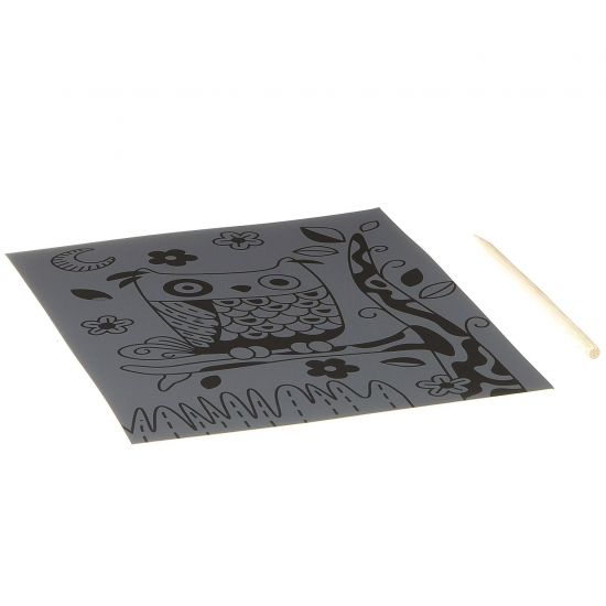 Гравюра Bondibon "Совушка" серебристая - BONDIBON