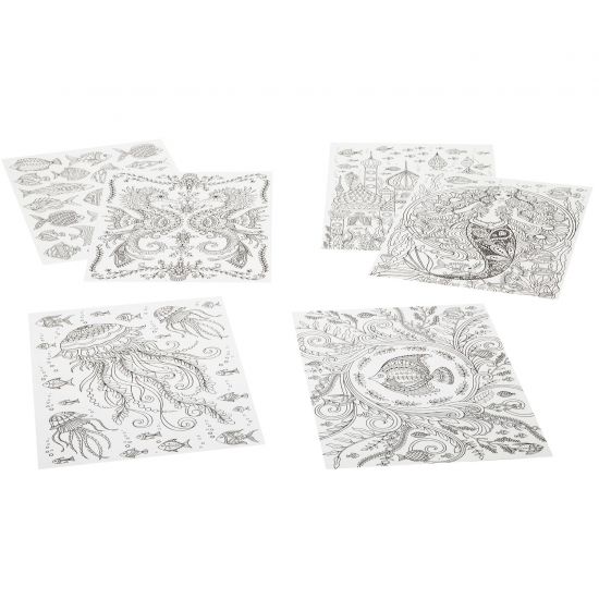 Раскраска-антистресс Bondibon "Океан" 6 листов - BONDIBON