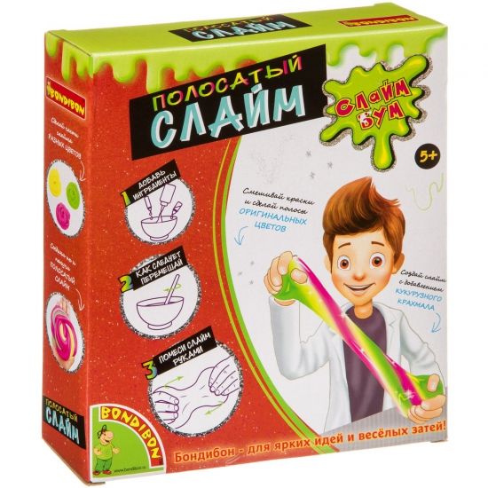 Игровой набор Bondibon "Слайм Бум: Полосатый слайм" - BONDIBON