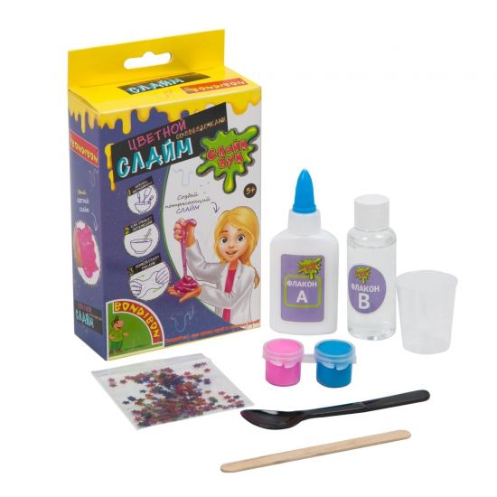 Игровой набор Bondibon "Слайм Бум: Цветной слайм со звёздочками" - BONDIBON