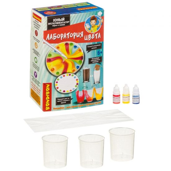 Набор для опытов Bondibon "Лаборатория цвета" Японские опыты Науки с Буки - BONDIBON