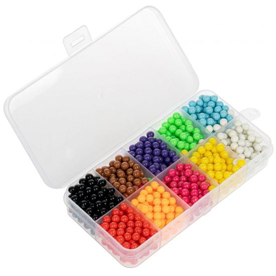 Набор для творчества АКВАМОЗАИКА "БУСИНЫ" 1000 бусин, 10 цветов Bondibon - BONDIBON