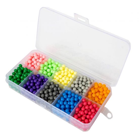 Набор для творчества АКВАМОЗАИКА, 1000 дополнительных бусин, 10 цветов Bondibon - BONDIBON