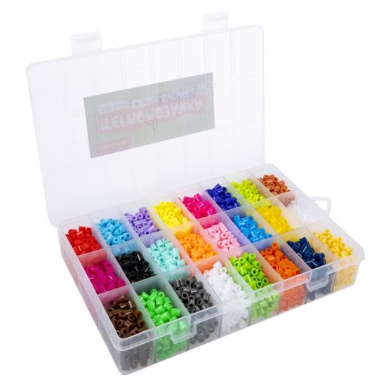 Набор для творчества ТЕРМОМОЗАИКА "БУСИНЫ" 3500 бусин, 24 цвета Bondibon - BONDIBON