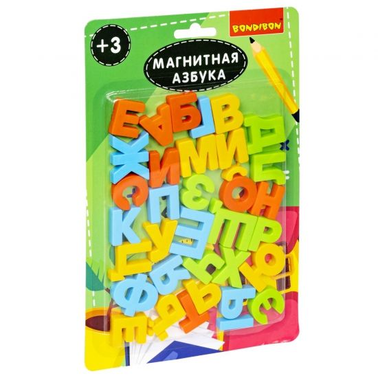 Азбука магнитная 33 буквы русского алфавита Bondibon - BONDIBON