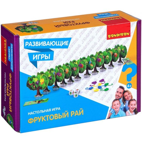 Развивающая настольная игра "ФРУКТОВЫЙ РАЙ" Bondibon - BONDIBON