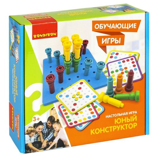 Обучающая настольная игра "ЮНЫЙ КОНСТРУКТОР" Bondibon - BONDIBON