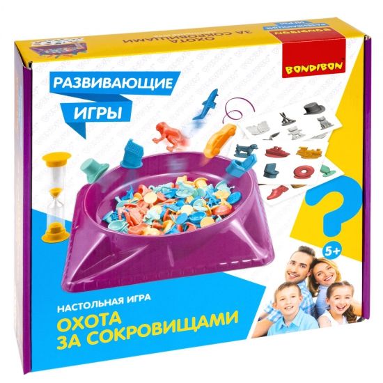 Развивающая настольная игра "ОХОТА ЗА СОКРОВИЩАМИ" Bondibon - BONDIBON
