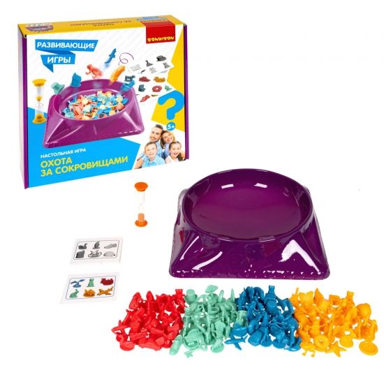 Развивающая настольная игра "ОХОТА ЗА СОКРОВИЩАМИ" Bondibon - BONDIBON