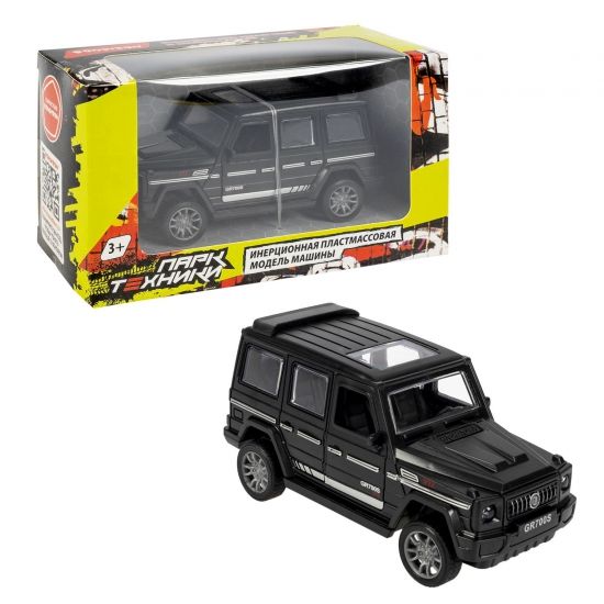Инерционная машина "ПАРК ТЕХНИКИ", чёрный внедорожник, открываются двери и багажник, Bondibon - BONDIBON
