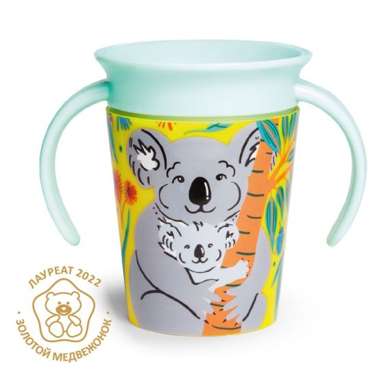 Munchkin поильник-непроливайка MIRACLE® 360° WildLove с ручками Коала 177мл. 6+ - MUNCHKIN