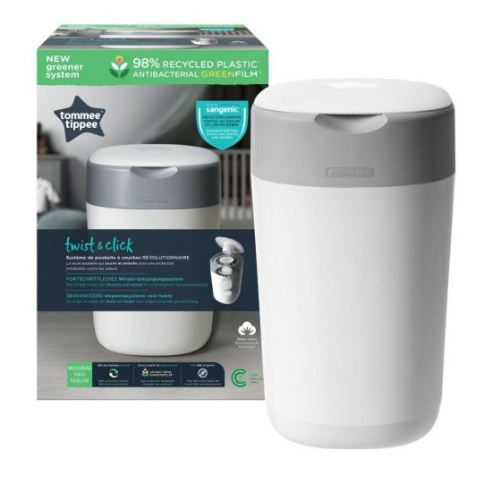 Tommee Tippee утилизатор подгузников, накопитель для использованных подгузников Twist & Click, white - TOMMEE TIPPEE