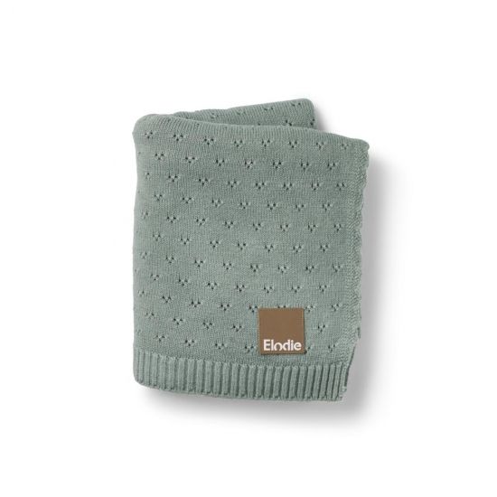 Elodie плед-одеяло из трикотажа пуантель, 75*100 см, Pebble Green - ELODIE