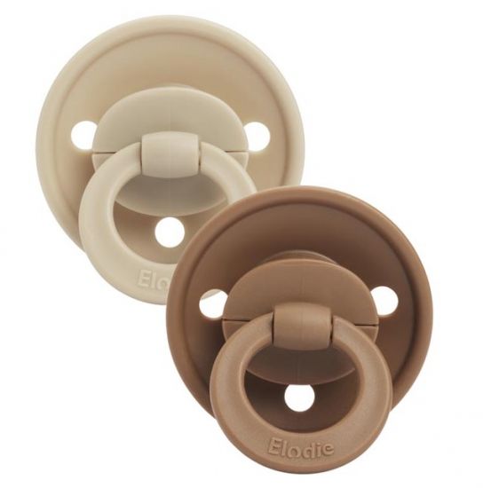 Elodie пустышка от 3 месяцев Retro Binky Bundle силиконовая 2 шт.- Pure Khaki - ELODIE