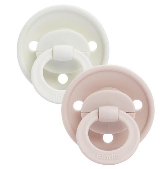 Elodie пустышка 0-6 мес. Retro Binky Bundle силиконовая 2 шт.- Powder Pink - ELODIE