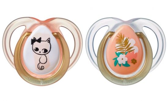 Tommee Tippee соска-пустышка силиконовая, 0-6 мес., 2 шт. - TOMMEE TIPPEE