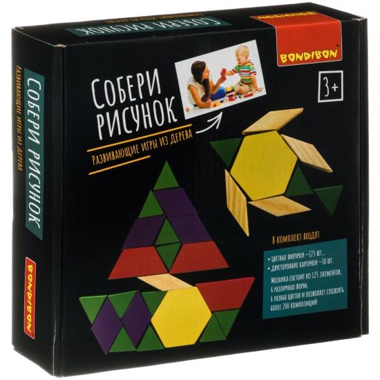 Развивающая деревянная игра Bondibon «Собери рисунок» - BONDIBON