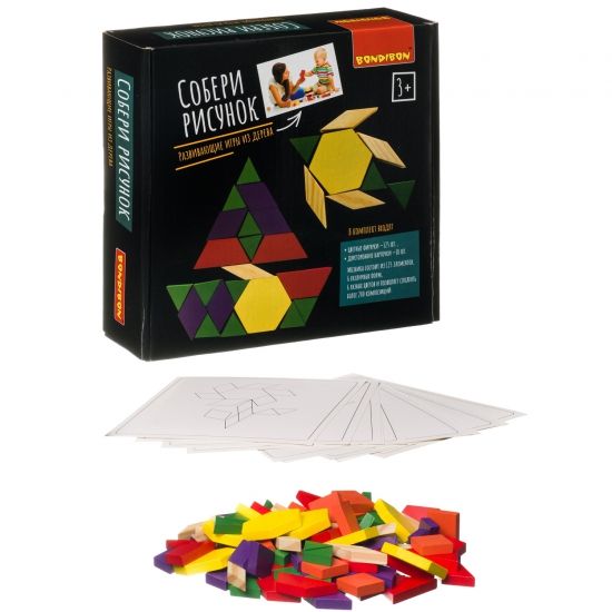 Развивающая деревянная игра Bondibon «Собери рисунок» - BONDIBON