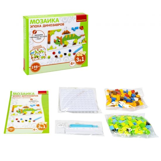 Мозаика-пазл Bondibon "Эпоха динозавров" 198 дет. - BONDIBON
