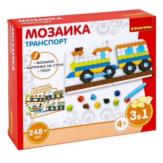 Мозаика-пазл Bondibon "Транспорт" 248 дет. - BONDIBON