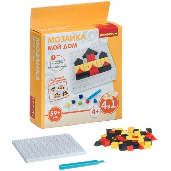 Мозаика Bondibon 4 в 1 «Мой дом» 59 дет. - BONDIBON