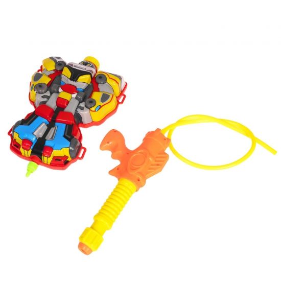 Водный пистолет с помпой "РОБОТ" с рюкзаком-резервуаром 1700 мл Наше Лето Bondibon - BONDIBON