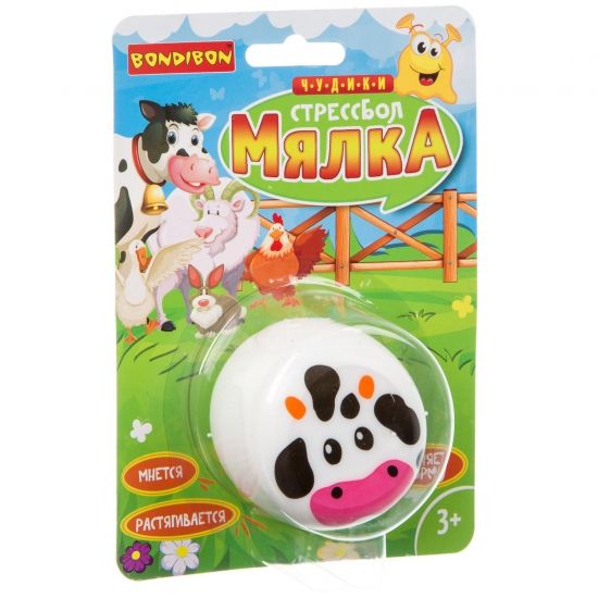 Стрессбол "МЯЛКА" корова Bondibon - BONDIBON