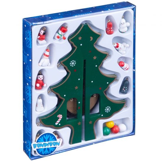 Набор для творчества "ЁЛОЧКА 3D" деревянная 22,5 см Bondibon - BONDIBON