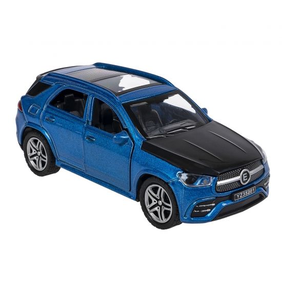 Инерционная металлическая машина КРОССОВЕР "ПАРК ТЕХНИКИ", открываются двери, капот, багажник, синий, 1:36, Bondibon - BONDIBON