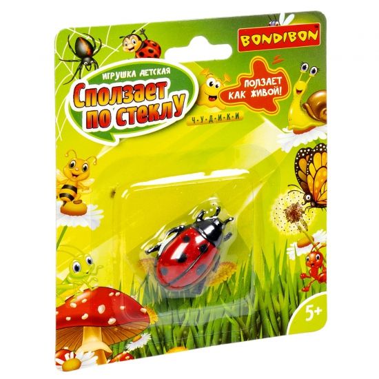 Игрушка забава "Божья коровка", сползает по стеклу Bondibon - BONDIBON