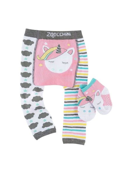Набор легинсов с носками для детей Zoocchini Аликорн Элли (12-18 м) - Zoocchini