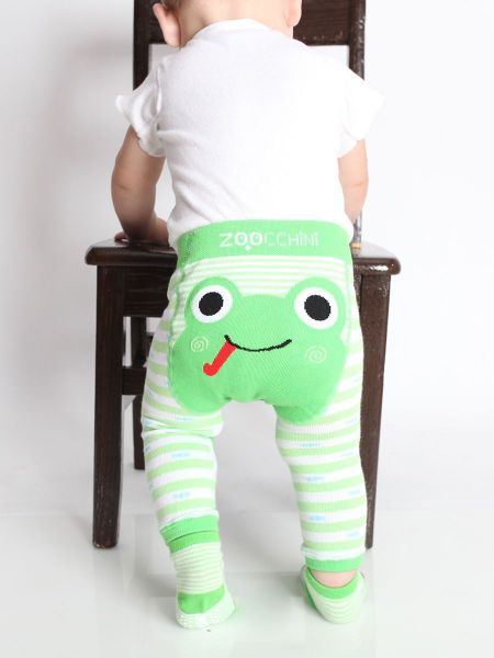 Набор легинсов с носками для детей Zoocchini Лягушонок Флиппи (12-18 м) - Zoocchini