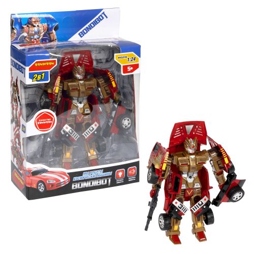 Трансформер "BONDIBOT 2в1" робот-автомобиль джип синий со светом и звуком Bondibon - BONDIBON