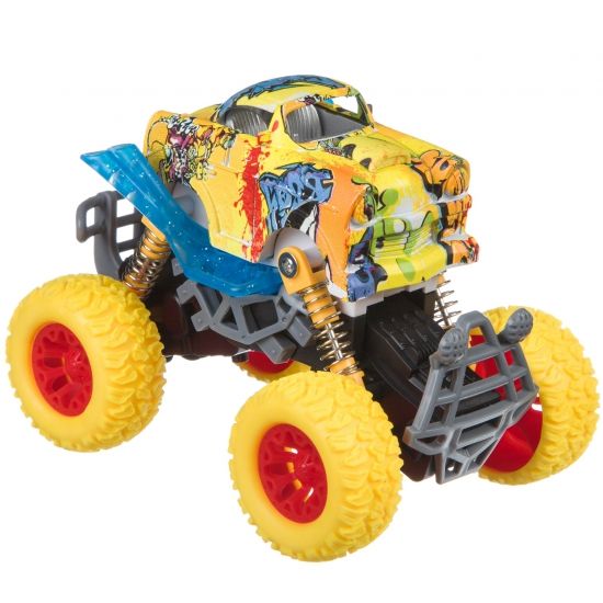 Инерционный джип на пружинной подвеске Bondibon "Парк Техники" со светом и звуком желтый - BONDIBON