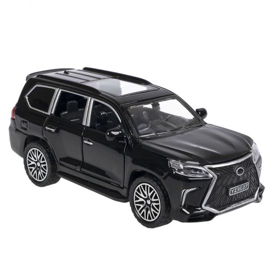 Инерционный металлический ВНЕДОРОЖНИК "ПАРК ТЕХНИКИ", открываются двери, капот, багажник, черный, 1:36, Bondibon - BONDIBON