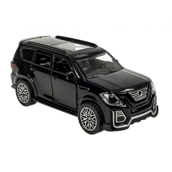 Инерционная металлическая машина ВНЕДОРОЖНИК "ПАРК ТЕХНИКИ", открываются двери, капот, багажник, черный, 1:36, Bondibon - BONDIBON